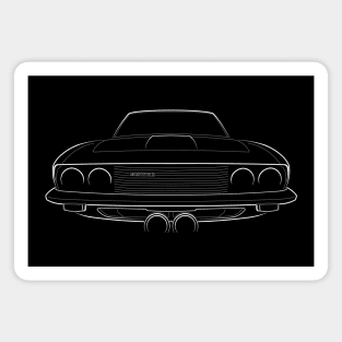 Jensen Interceptor 2 - front stencil, white Magnet